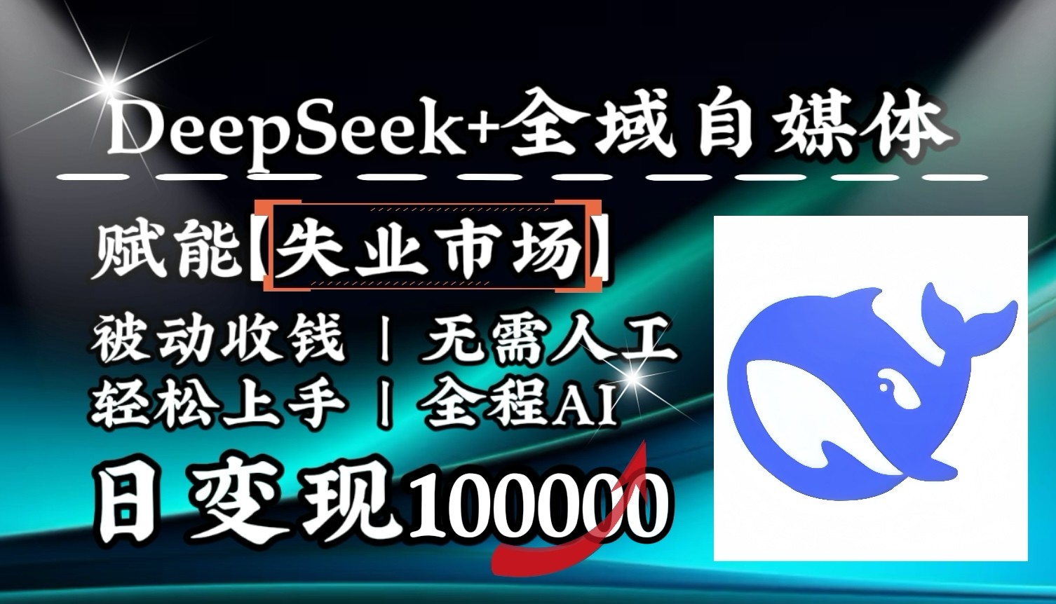 降维打击，DeepSeek+失业市场，全自动操作，结合人人刚需，单月利润轻松破100000＋-财兔窝项目网