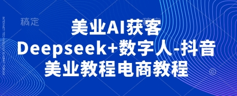 美业AI获客Deepseek+数字人-抖音美业教程电商教程-财兔窝项目网