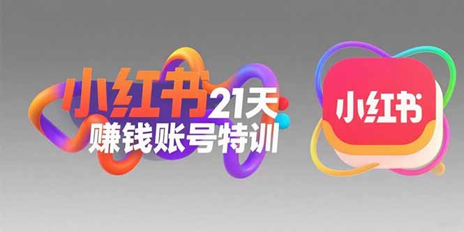 小红书21天赚钱账号特训：黄金定位技巧，高转粉文案创作，科学引流策略-财兔窝项目网