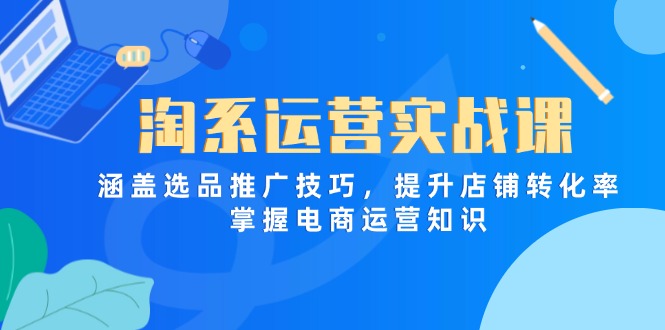 淘系运营实战课，涵盖选品推广技巧，提升店铺转化率，掌握电商运营知识-财兔窝项目网