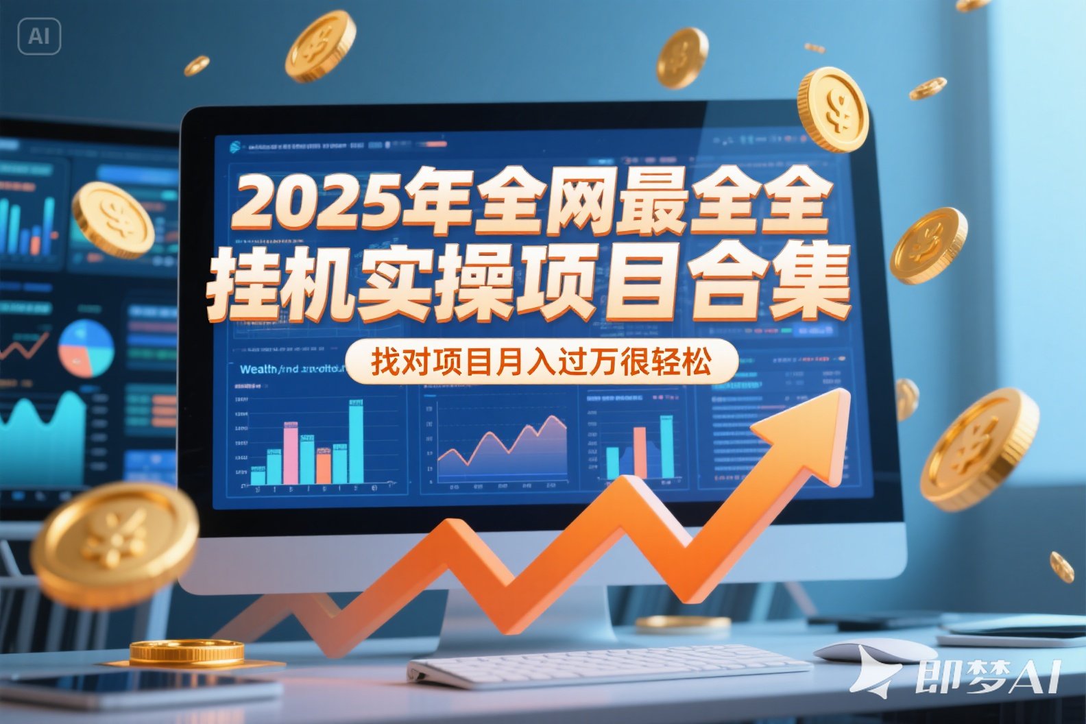 2025年挂机实操项目实操演练，挂机类型，AI直播类型，轻资产创业类型…-财兔窝项目网