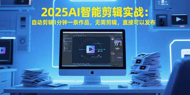 2025AI智能剪辑实战：自动剪辑1分钟一条作品，无需剪辑，直接可以发布-财兔窝项目网
