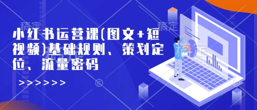 小红书运营课(图文+短视频)基础规则、策划定位、流量密码-财兔窝项目网