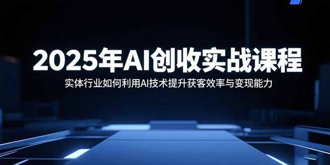 2025年AI创收实战课程：实体行业如何利用AI技术提升获客效率与变现能力-财兔窝项目网