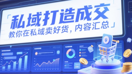 私域打造成交，教你在私域卖好货，内容汇总-财兔窝项目网