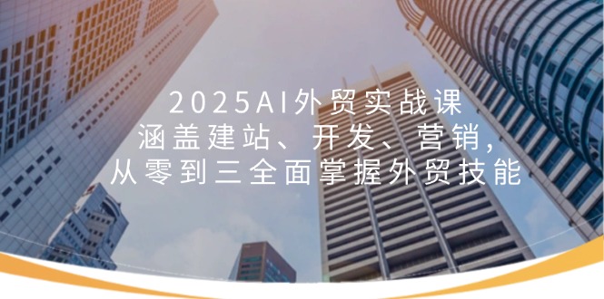 2025AI外贸实战课：涵盖建站、开发、营销, 从零到三全面掌握外贸技能-财兔窝项目网