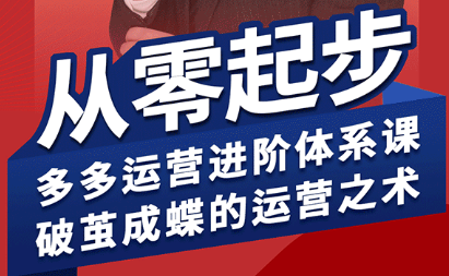 海神·拼多多运营进阶系统课(更新8月)-财兔窝项目网