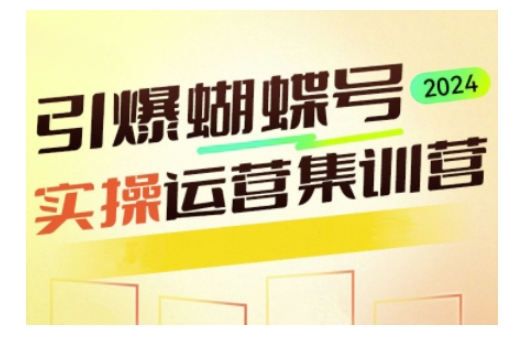 引爆蝴蝶号实操运营，助力你深度掌握蝴蝶号运营，实现高效实操，开启流量变现之路-财兔窝项目网