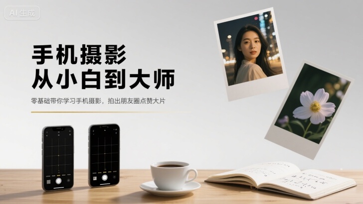 手机摄影从小白到大师，零基础带你学习手机摄影，拍出朋友圈点赞大片-财兔窝项目网