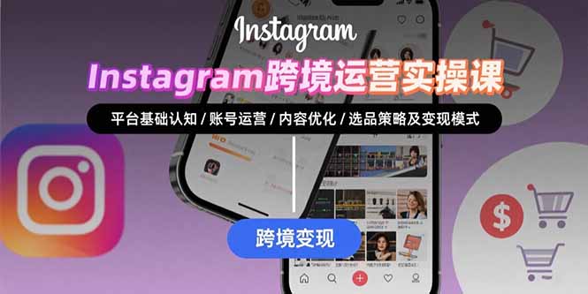 Instagram跨境运营实战：平台认知/账号运营/内容优化/选品策略及变现模式-财兔窝项目网