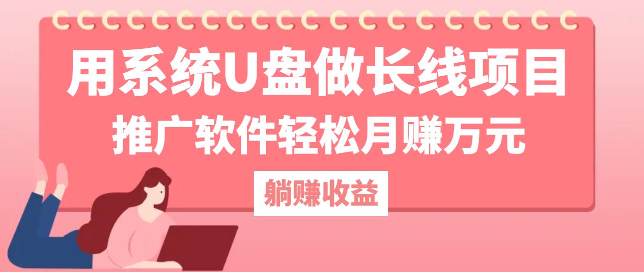 用系统U盘做长线项目，推广软件轻松月赚万元-财兔窝项目网