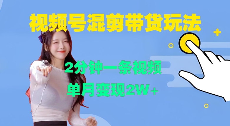 视频号混剪玩法，2分钟一条视频，单月变现2W+【揭秘】-财兔窝项目网