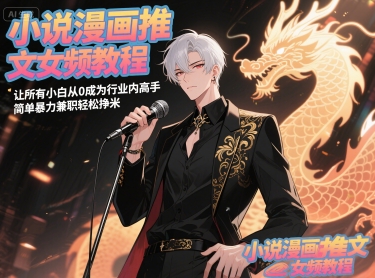 小说漫画推文女频教程，让所有小白从0成为行业内高手，简单暴力兼职轻松挣米-财兔窝项目网