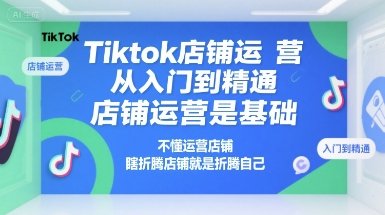 Tiktok店铺运营从入门到精通，店铺运营是基础，不懂运营店铺，瞎折腾店铺就是折腾自己-财兔窝项目网