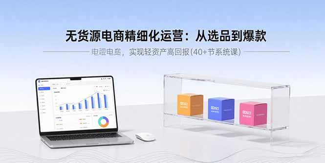 无货源电商精细化运营：从选品到爆款，实现轻资产高回报(40+节系统课-财兔窝项目网