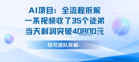 AI收徒变现闭环：一条视频收35人，日入1k+(附完整SOP)-财兔窝项目网