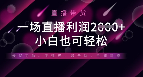 半无人直播带货，一场利润数张，适合所有平台玩法，小白也可轻松-财兔窝项目网