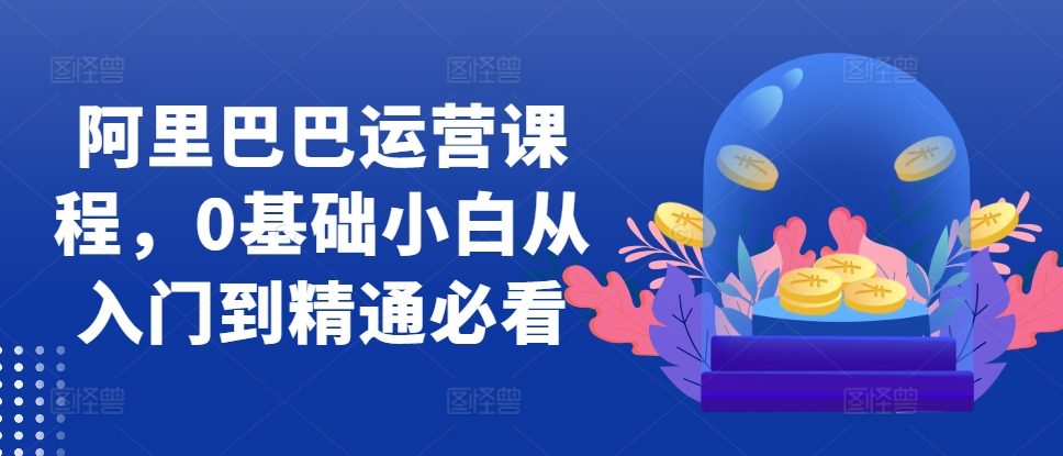 阿里巴巴运营课程，0基础小白从入门到精通必看-财兔窝项目网