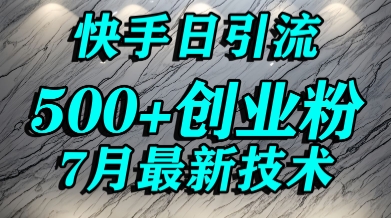 创业粉怎么打？快手精准引流创业粉，宝妈群体日进500+精准流量-财兔窝项目网