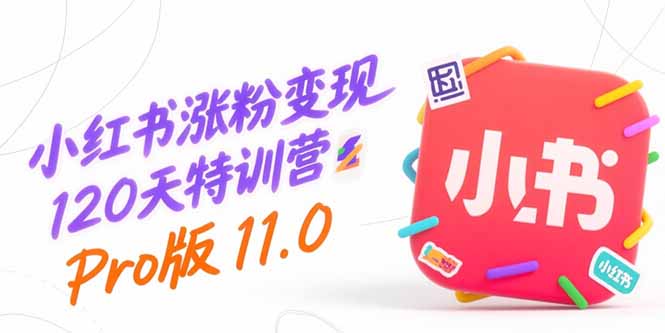 小红书涨粉变现120天特训营Pro版11.0：从0到1掌握平台运营,内容制作和变现-财兔窝项目网