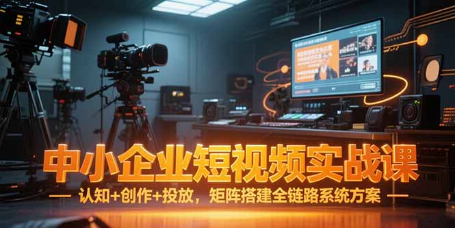 中小企业短视频实战课，认知+创作+投放，矩阵搭建全链路系统方案-财兔窝项目网