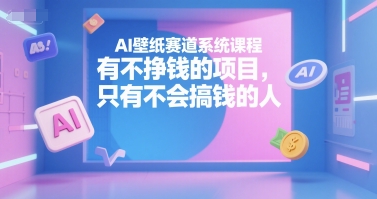 AI壁纸赛道系统课程，有不挣钱的项目，只有不会搞钱的人-财兔窝项目网