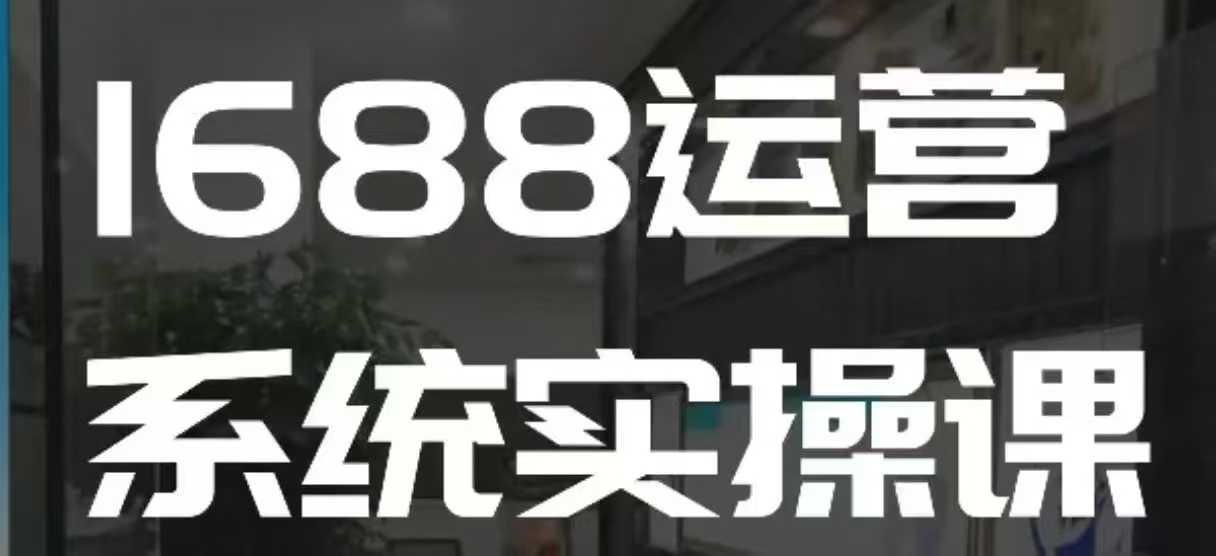1688高阶运营系统实操课，快速掌握1688店铺运营的核心玩法-财兔窝项目网