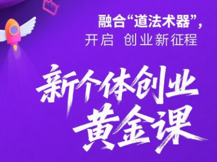 新个体创业黄金课：道法术器四维抢占2025红利-财兔窝项目网