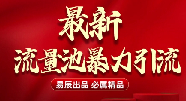 最新“流量池”无门槛暴力引流(全网首发)日引500+-财兔窝项目网