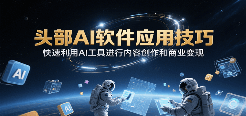头部AI软件应用技巧，快速利用AI工具进行内容创作和商业变现-财兔窝项目网