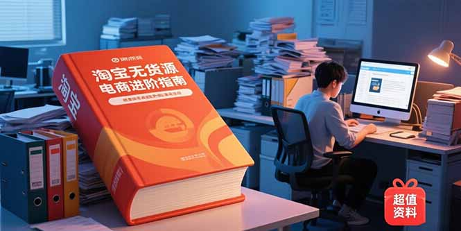 淘宝无货源电商进阶指南，包含新人课、进阶课，配套资料，蓝海选品等-财兔窝项目网