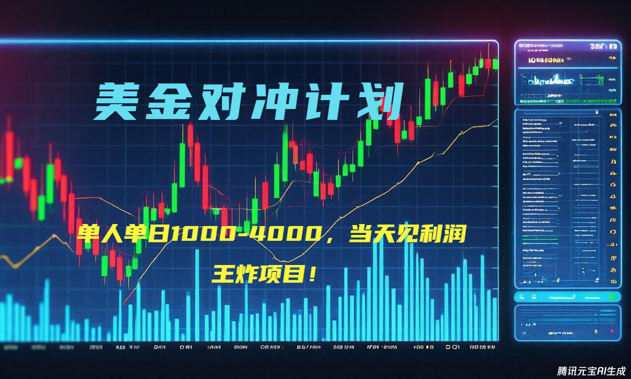 2025年最暴力项目“美金先登计划”最新最强对冲战法，每日实际收益1K-4K-财兔窝项目网