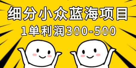 细分小众蓝海项目，一单利润3张，每月收入稳定过1w+-财兔窝项目网