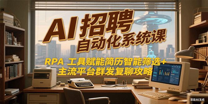 AI招聘自动化系统课，RPA工具赋能简历智能筛选+主流平台群发复聊全攻略-财兔窝项目网