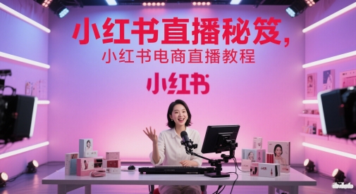 小红书直播秘笈，小红书电商直播教程-财兔窝项目网