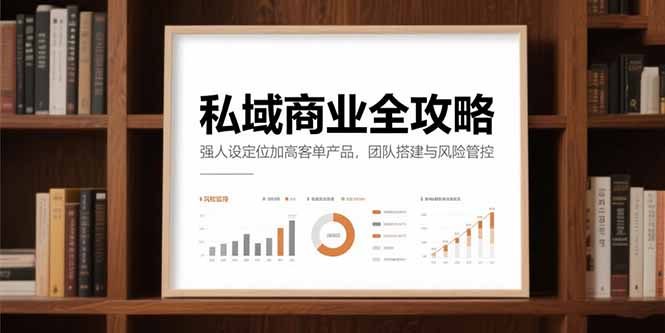 私域商业全攻略，强人设定位加高客单产品，团队搭建与风险管控-财兔窝项目网