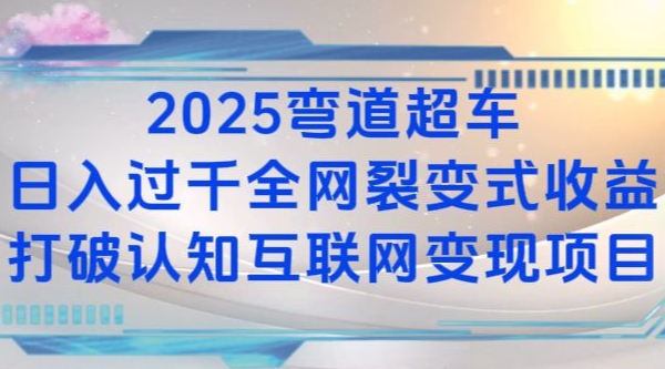 2025弯道超车日入过K全网裂变式收益打破认知互联网变现项目【揭秘】-财兔窝项目网
