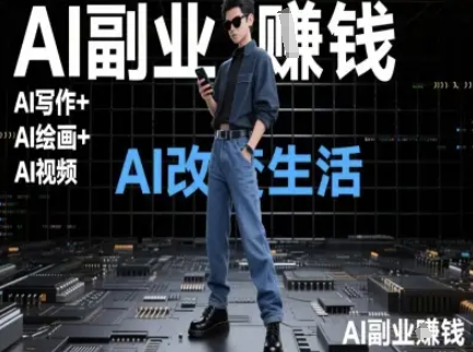AI改变生活(Ai写作+AI绘画+Ai视频)，AI副业挣钱-财兔窝项目网
