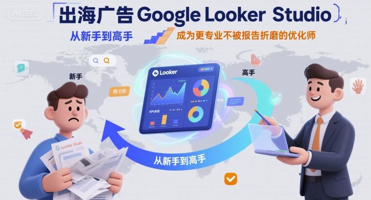 出海广告Google Looker Studio从新手到高手，成为更专业不被报告折磨的优化师-财兔窝项目网