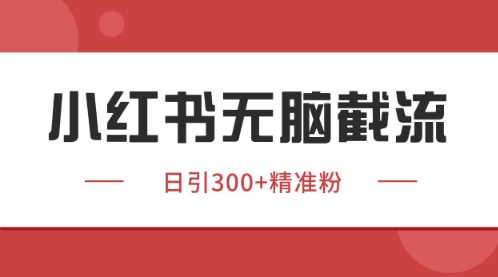 小红书只要你有同行就能获客，独家野路子获客玩法，暴力截流【揭秘】-财兔窝项目网