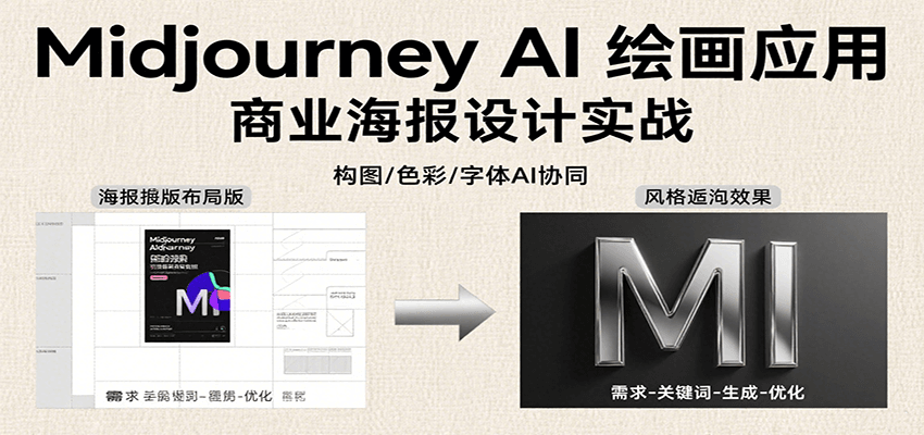 Midjourney AI绘画应用，关键词指令解析、漫画头像制作、海报设计、3D人物生成等-财兔窝项目网