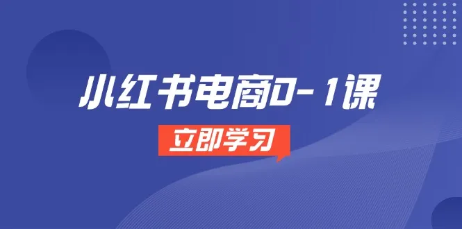 小红书电商0-1课，开店选品全流程，多平台素材处理与爆款笔记制作-财兔窝项目网