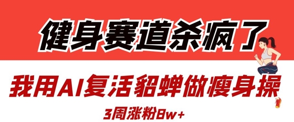 健身赛道杀疯了？我用AI复活貂蝉做瘦身操，3周涨粉8W-财兔窝项目网