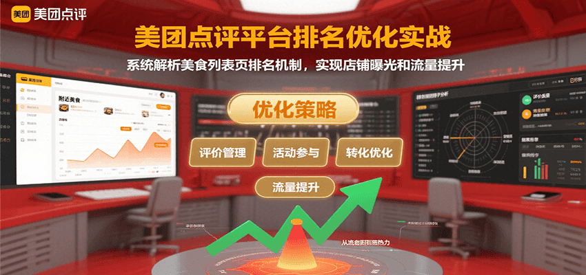 美团点评平台排名优化实战，系统解析美食列表页排名机制，实现店铺曝光和流量提升-财兔窝项目网
