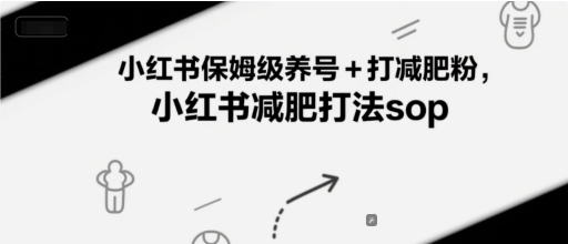 小红书保姆级养号+打减肥粉，小红书减肥打法sop-财兔窝项目网