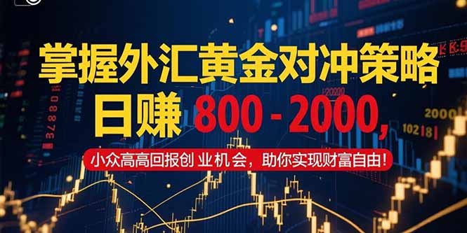 掌握外汇黄金对冲策略，日赚 800 – 2000，小众高回报创业机会，助你实…-财兔窝项目网