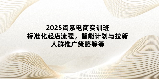 2025淘系电商实训班：标准化起店流程，智能计划与拉新，人群推广策略等等-财兔窝项目网