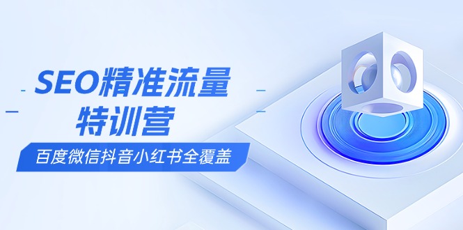 SEO精准流量特训营，百度微信抖音小红书全覆盖，带你搞懂搜索优化核心技巧-财兔窝项目网