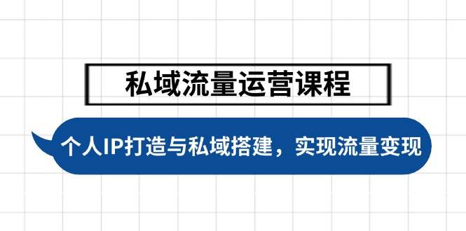 私域流量运营课程，个人IP打造与私域搭建，助力学员实现流量变现-财兔窝项目网