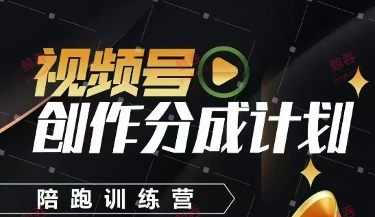 视频号创作分成计划陪跑训练营，手把手教会你如何制作视频，细水长流型项目-财兔窝项目网